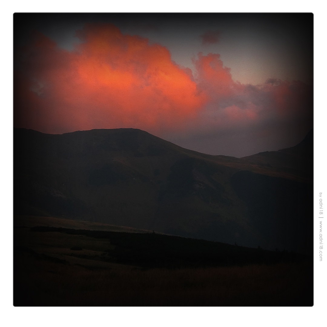 Mountain, Red Clouds